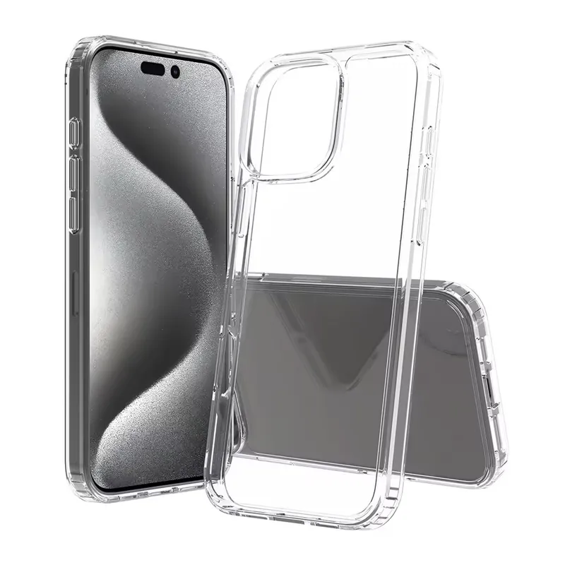 iPhone 16 Pro High Quality Acrylic + TPU Hybrid Transparent Case Cover