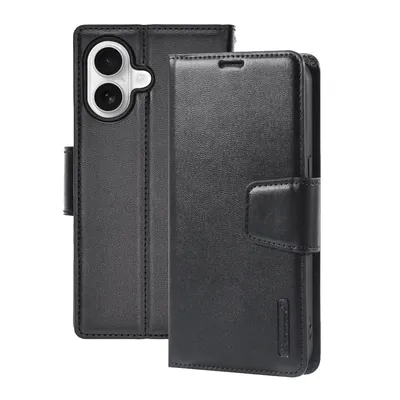 iPhone 16 Plus Hanman PU Flip Leather Wallet Case