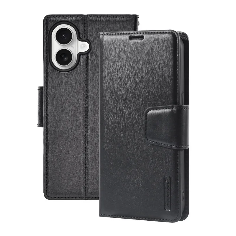 iPhone 16 Plus Hanman PU Flip Leather Wallet Case