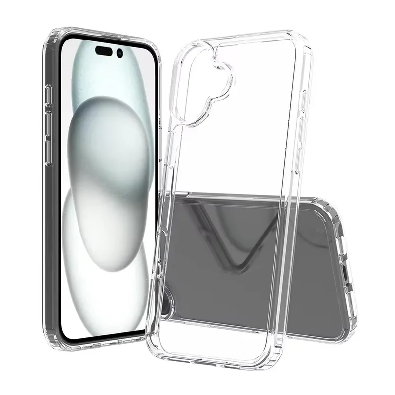 iPhone 16 Plus High Quality Acrylic + TPU Hybrid Transparent Case Cover