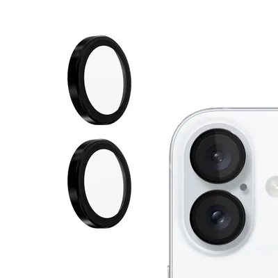 iPhone 16 / 16 Plus Kinglas Metal Ring HD Tempered Glass Camera Lens Protector Film