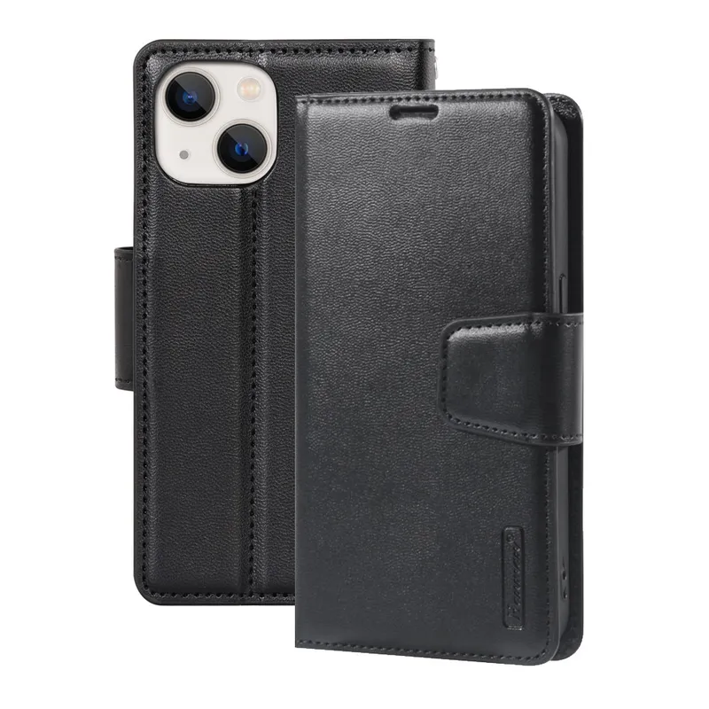 Hanman PU Flip Leather Wallet Case for iPhone 13 / 14