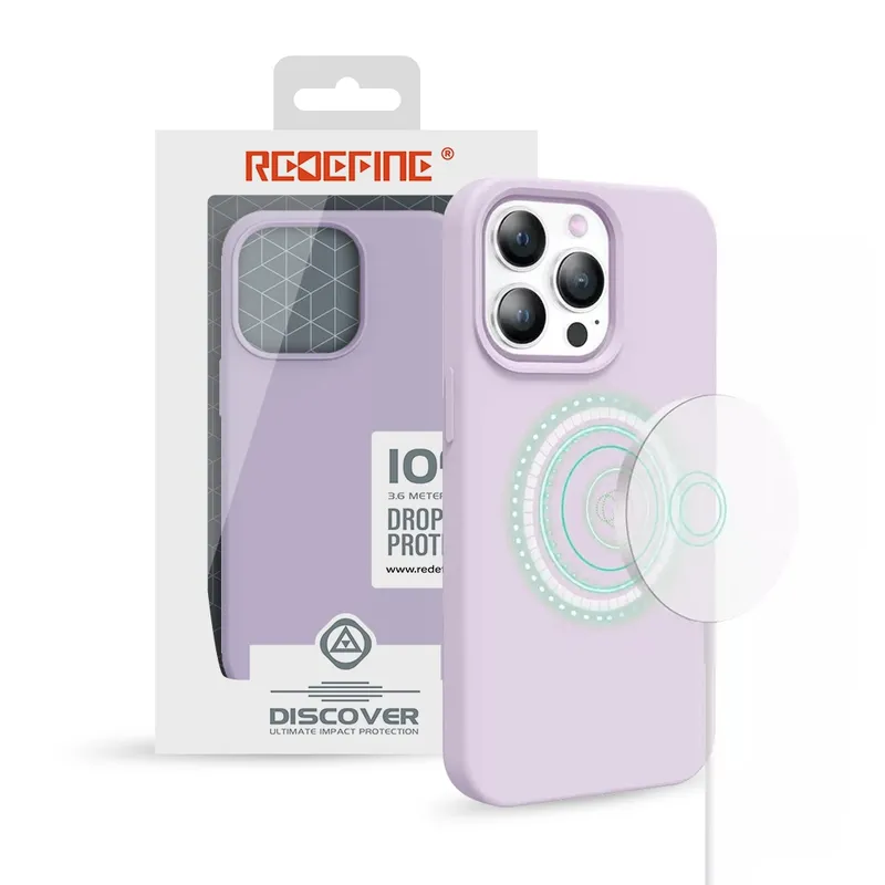 REDEFINE Liquid Silicone Case Cover with Magnetic Ring for iPhone 13 / 14