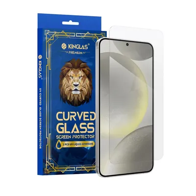 Kinglas 3D Curved UV Tempered Glass Screen Protector For Samsung Galaxy S24 Plus / S25 Plus (2 PCS UV Liquid Adhesive)