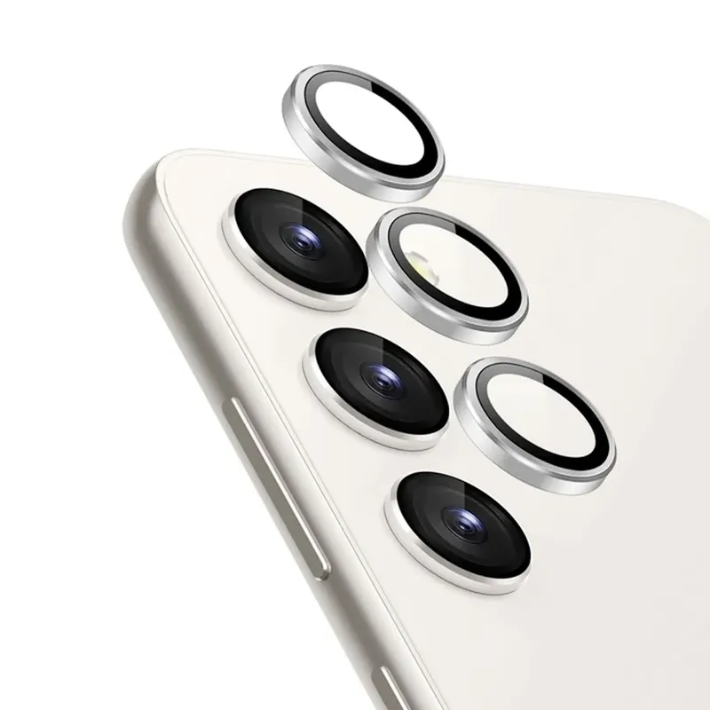 Kinglas Metal Ring HD Tempered Glass Camera Lens Protector Film for Samsung Galaxy S25 Plus