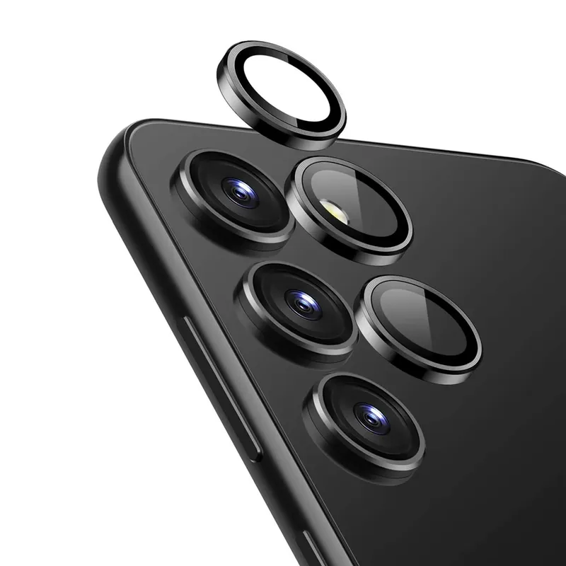 Kinglas Metal Ring HD Tempered Glass Camera Lens Protector Film for Samsung Galaxy S25